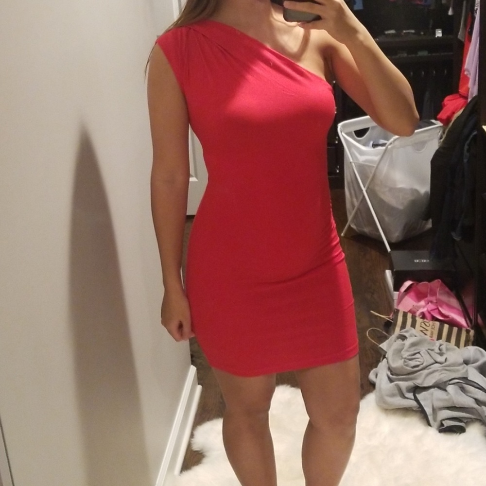 Brand new with tag red one shoulder dress